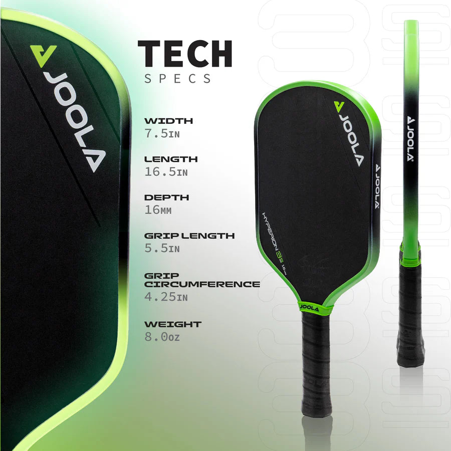 JOOLA BEN JOHNS HYPERION 3S 16MM PICKLEBALL PADDLE