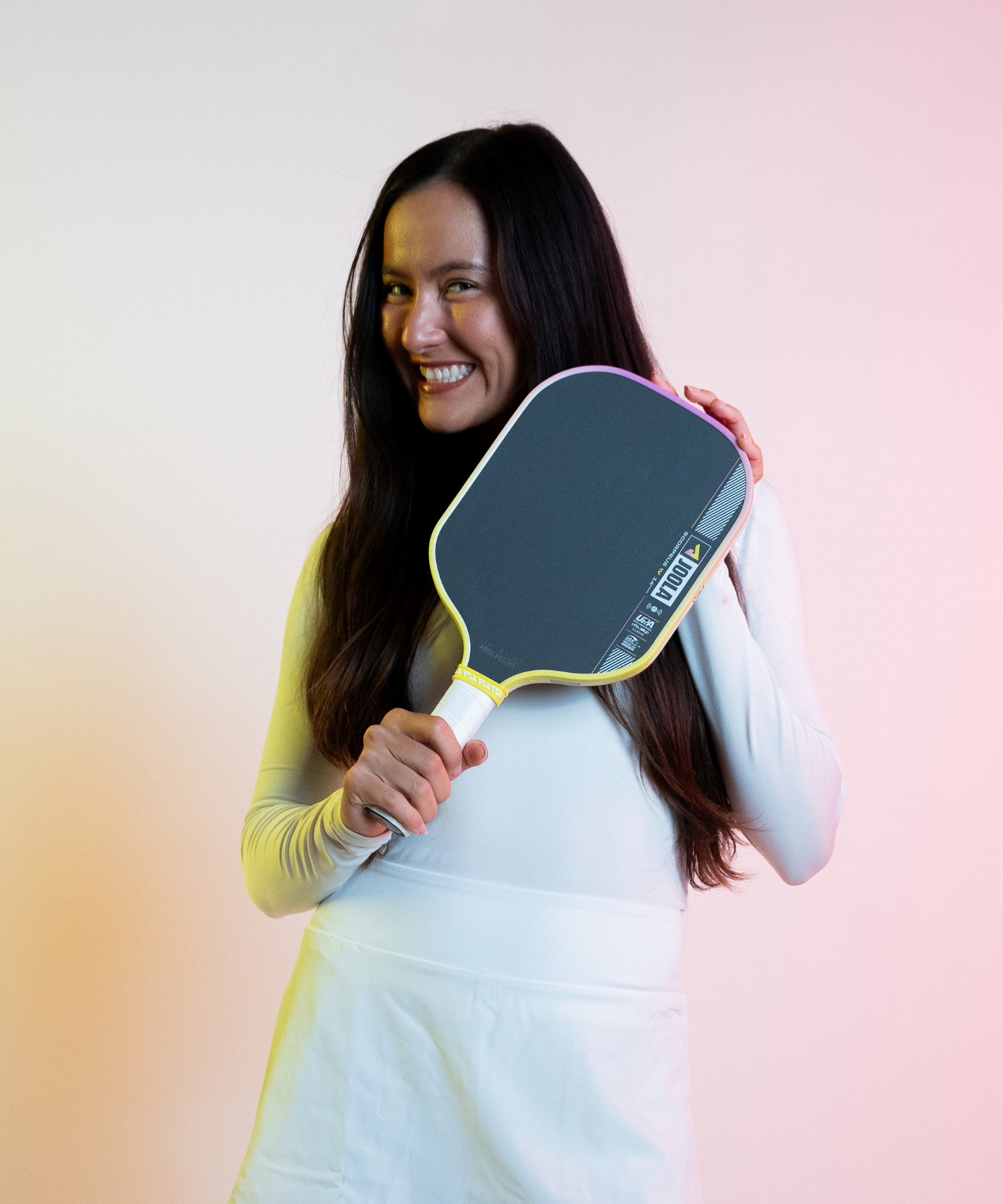 JOOLA ANNA BRIGHT SCORPEUS PRO IV 14MM PICKLEBALL PADDLE - GUAVA RUSH